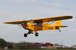 G-SAZM @ EGBR - Piper J3C-65 at The Real Aeroplane Club's Auster Fly-In, Breighton Airfield, May 4th 2015. - by Malcolm Clarke