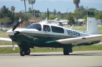 N9148W @ KRHV - A local 1991 Mooney M20M taxing out on a hot day at Reid Hillview Airport, CA. - by Chris Leipelt