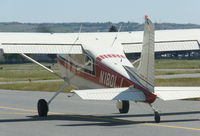 N180LJ @ KRHV - A 1973 Cessna 180J taxing back out to 31L after dropping off passengers at Reid Hillview Airport, CA. - by Chris Leipelt