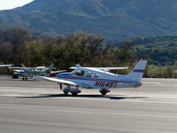 N16497 @ SZP - 1973 Piper PA-28-235 CHEROKEE CHARGER, Lycoming O-540-D4B5 235 Hp, landing roll Rwy 04 - by Doug Robertson