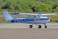 G-BAYO @ EGFH - 150L, Haverfordwest based, previously N19471, seen parked up. - by Derek Flewin