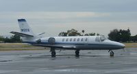 N12CQ @ KRHV - A transient 1993 Cessna Citation 560 Ultra sitting at the transient ramp in between rainstorms at Reid Hillview Airport, CA. - by Chris Leipelt