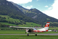 HB-CNS @ LSGR - Resting on a former air-force base in the Alps - by sparrow9