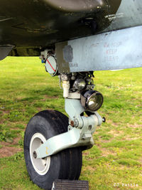 XV748 @ EGYK - Harrier Nose wheel detail - On display at the Yorkshire Air Museum, Elvington, Yorks, UK former EGYK - by Clive Pattle