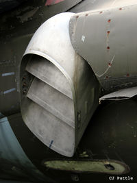 XV748 @ EGYK - Close up detail of thrust vectoring nozzle - On display at the Yorkshire Air Museum, Elvington, Yorks, UK former EGYK - by Clive Pattle