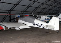 G-CIFL @ EGCB - Hangared at Barton airfield, Manchester - EGCB - by Clive Pattle