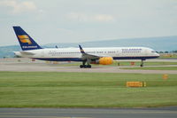TF-ISL @ EGCC - Icelandair Boeing 757-223 taking for take off at Manchester Airport. - by David Burrell