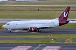 SX-BDU @ EDDL - Hermes Airlines B733 vacating the runway in DUS - by FerryPNL