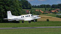 HB-TSA @ LSPL - Taking-off for the return flight to its base - by sparrow9