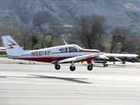 N5614P @ SZP - 1959 Piper PA-24-250 COMANCHE, Lycoming O-540-A1A5 250 Hp, landing Rwy 22 - by Doug Robertson