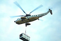 G-LINK @ EGKK - Sikorsky S-61N [61806] (Airlink) Gatwick~G 1978. From a slide. Being used to help install air conditioning plant. - by Ray Barber