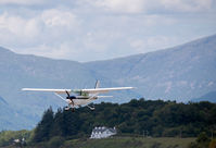 G-BORW @ EGEO - On approach to Runway 19, Oban Airport. - by Jonathan Allen