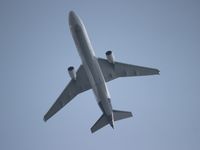 N587FE @ DTW - Fed Ex MD-11F turning base leg over my mom's house in Livonia MI at 6,000 ft bound for DTW