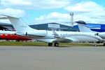 N726AF @ EGGW - Bombardier BD-700-1A10, c/n: 9352 at Luton - by Terry Fletcher