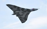 G-VLCN - Off airport. Ex-RAF Vulcan XH558 displaying on the first day of the Wales National Airshow held over Swansea Bay. - by Roger Winser
