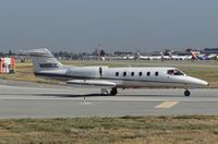 N988QC @ KSJC - A transient 1981 Learjet 35A (MED AIR LLC -WILMINGTON, DE) taxing out for departure at San Jose International Airport, CA. - by Chris Leipelt