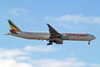 ET-APY @ EGLL - Boeing 777-36NER [42102] (Ethiopian Airlines) Home~G 17/04/2014. On approach 27L. - by Ray Barber