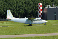 C6-LDC @ EHLE - It arrived at Lelystad Airport with the stickered registration OY-FHB. That sticker is now removed. The plane will get a new livery here under the registration OY-FHB. - by Jan Bekker