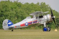 G-GLAD @ LFFQ - Gloster Gladiator II, Taxiing after landing, La Ferté-Alais (LFFQ) Air show 2015 - by Yves-Q