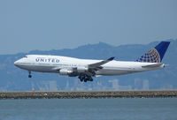 N175UA @ SFO - United 747 arriving at San Francisco from London on August 19th, 2015. - by Bill Larkins