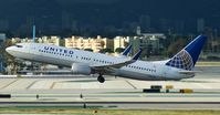 N76254 @ KLAX - United, is here powerful lifting off at Los Angeles(KLAX) - by A. Gendorf