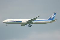 JA778A @ LFPG - Boeing 777-381ER, Short approach rwy 27R, Roissy Charles De Gaulle airport (LFPG-CDG) - by Yves-Q