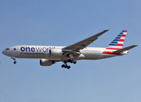 N791AN @ LEBL - Landing rwy 25R in new c/s and with 'One World' titles - by Shunn311