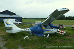 G-CGIZ @ EGCB - wreackage of CGIZ which crashed on landing at Barton - by Chris Hall