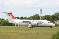EI-RJJ @ LFRB - British Aerospace Avro 146-RJ85, Taxiing to holding point rwy 25L, Brest-Bretagne airport (LFRB-BES) - by Yves-Q