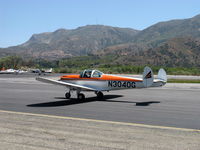 N3040G @ SZP - 1961 Forney F-1A AIRCOUPE, Continental O-200-A 100 Hp upgrade by STC from original Continental C90 of 90 Hp, taxi to Rwy 22 - by Doug Robertson