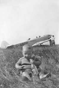 G-ABOP - My Father, around 1935/36 in front of the aircraft - by F C Shaw