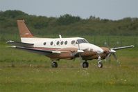 F-GETJ @ LFRB - Beech E90 King Air, Taxiing to holding point rwy 25L, Brest-Bretagne Airport (LFRB-BES) - by Yves-Q