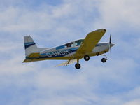 G-BASH @ EGHP - Grumman AA-5 Traveller departing Popham. Ex EI-AWV. - by moxy