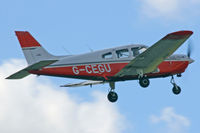 G-CEGU @ EGBP - Cherokee Warrior, White Waltham Airfield ltd, White Waltham based, previously N575DM, seen departing runway 26. - by Derek Flewin
