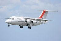 EI-RJJ @ LFRB - British Aerospace Avro 146-RJ85, Short approach rwy 25L, Brest-Bretagne airport (LFRB-BES) - by Yves-Q