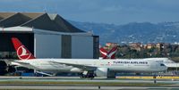 TC-JJN @ KLAX - Turkish Airlines, is here taxiing to the gate at Los Angeles Int'l(KLAX) - by A. Gendorf