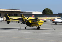 N337B @ KSQL - Colorful 1967 Cessna &337C from Laughlin, NV @ San Carlos Airport, CA - by Steve Nation