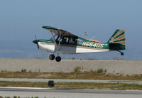 N66405 @ KSQL - 1996 Champ 8KCAB over threshold @ San Carlos Airport, CA - by Steve Nation