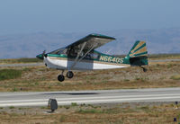 N66405 @ KSQL - 1996 Champ 8KCAB making crosswind landing @ San Carlos Airport, CA - by Steve Nation