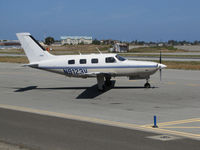 N9123V @ KSQL - Locally-based 1987 Piper PA-36-310P performing engine checks prior to take-off @ San Carlos Airport, CA - by Steve Nation