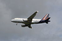 OO-SSK @ EGCC - Brussels Airlines Airbus A319-112 on approach to Manchester Airport. - by David Burrell