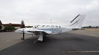 N678SW @ KRHV - M E Mullaly Inc (Pacific Grove, CA) 1991 Cessna 421C parked on the transient ramp for an early morning wash at Reid Hillview Airport, San Jose, CA. - by Chris Leipelt