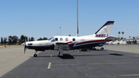 N415CJ @ KRHV - Stratos Partners LLC (Los Gatos, CA) 2007 Socata TBM-700 starting up for IFR departure to Lake Tahoe at Reid Hillview Airport, San Jose, CA. - by Chris Leipelt