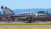 N200WM @ KRHV - Locally-based 1972 Cessna 421B landing runway 31R at Reid Hillview Airport, San Jose, CA. - by Chris Leipelt