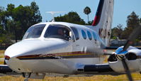 N200WM @ KRHV - Locally-based 1972 Cessna 421B taxing to its hangar at Reid Hillview Airport, San Jose, CA. - by Chris Leipelt
