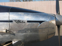 N8897H @ EDU - Close-Up of Logo on nose of 1947 Navion @ @ UC Davis Airport home base - by Steve Nation