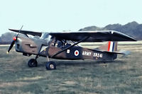 G-AXRR @ EGTH - Auster AOP.9 [B5/10/178] Old Warden~G 30/06/1974. From a slide. Marked XR241 Former military registration. - by Ray Barber