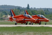 XX322 @ LFMY - Royal Air Force Red Arrows Hawker Siddeley Hawk T.1, Take-off Rwy 34, Salon de Provence Air Base 701 (LFMY) Open day 2013 - by Yves-Q