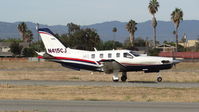 N415CJ @ KRHV - Stratos Partners LLC (Los Gatos, CA) Socata TBM-850 landing runway 31R at Reid Hillview Airport, San Jose, CA. - by Chris Leipelt