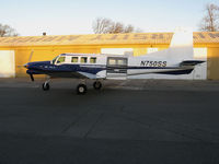 N750SS @ EDU - Photographed at UC Davis Airport with last rays of a February sunset this Maxim Aviation 2005 Pacific Aerospace 750XL with Perfectly Good Airplane Company titles is used for skydiving at nearby Yolo County County Airport - by Steve Nation